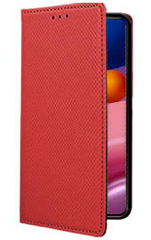 Кожен калъф тефтер и стойка Magnetic FLEXI Book Style за Samsung Galaxy A13 5G A136F червен 